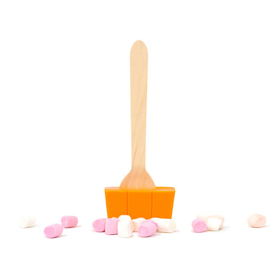 Orange Hot Chocolate Spoon with Marshmallows