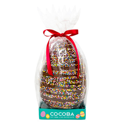 Coloured Sprinkles Milk Chocolate Drizzled Easter Egg Wrapped