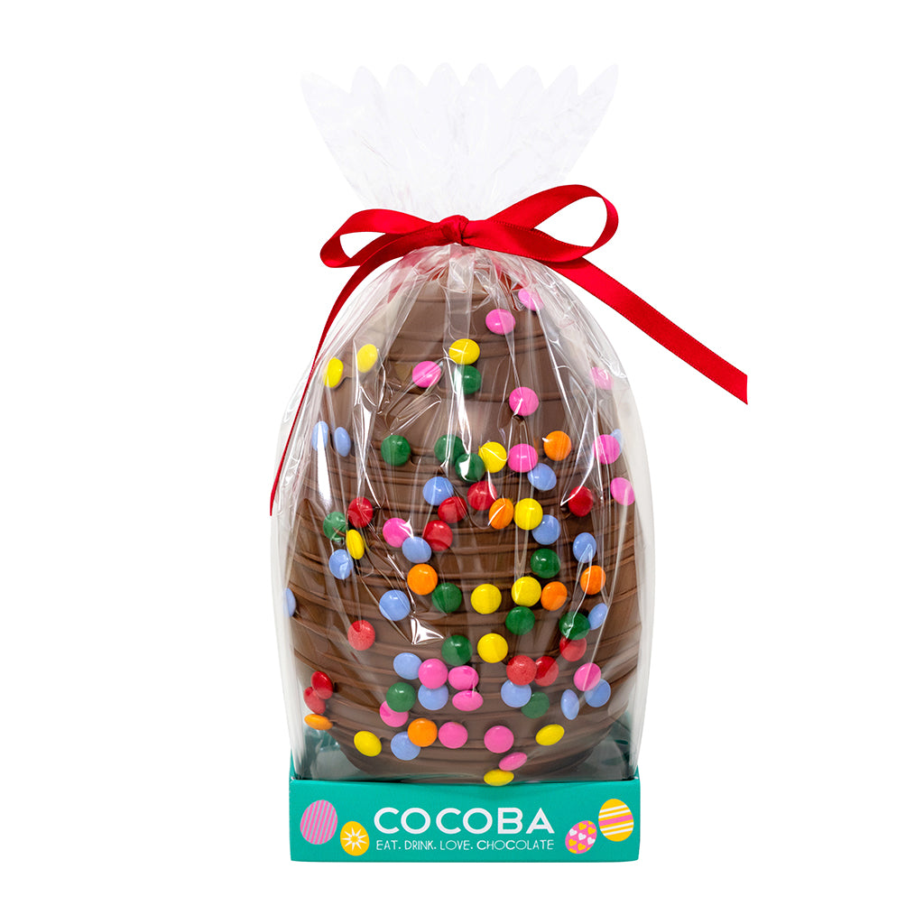 Candy Bean Milk Chocolate Drizzled Easter Egg Wrapped