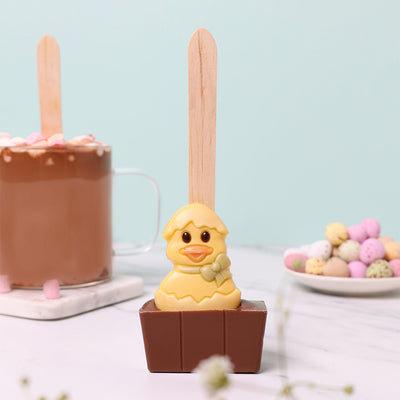 Easter Duckling Milk Chocolate Hot Chocolate Spoon