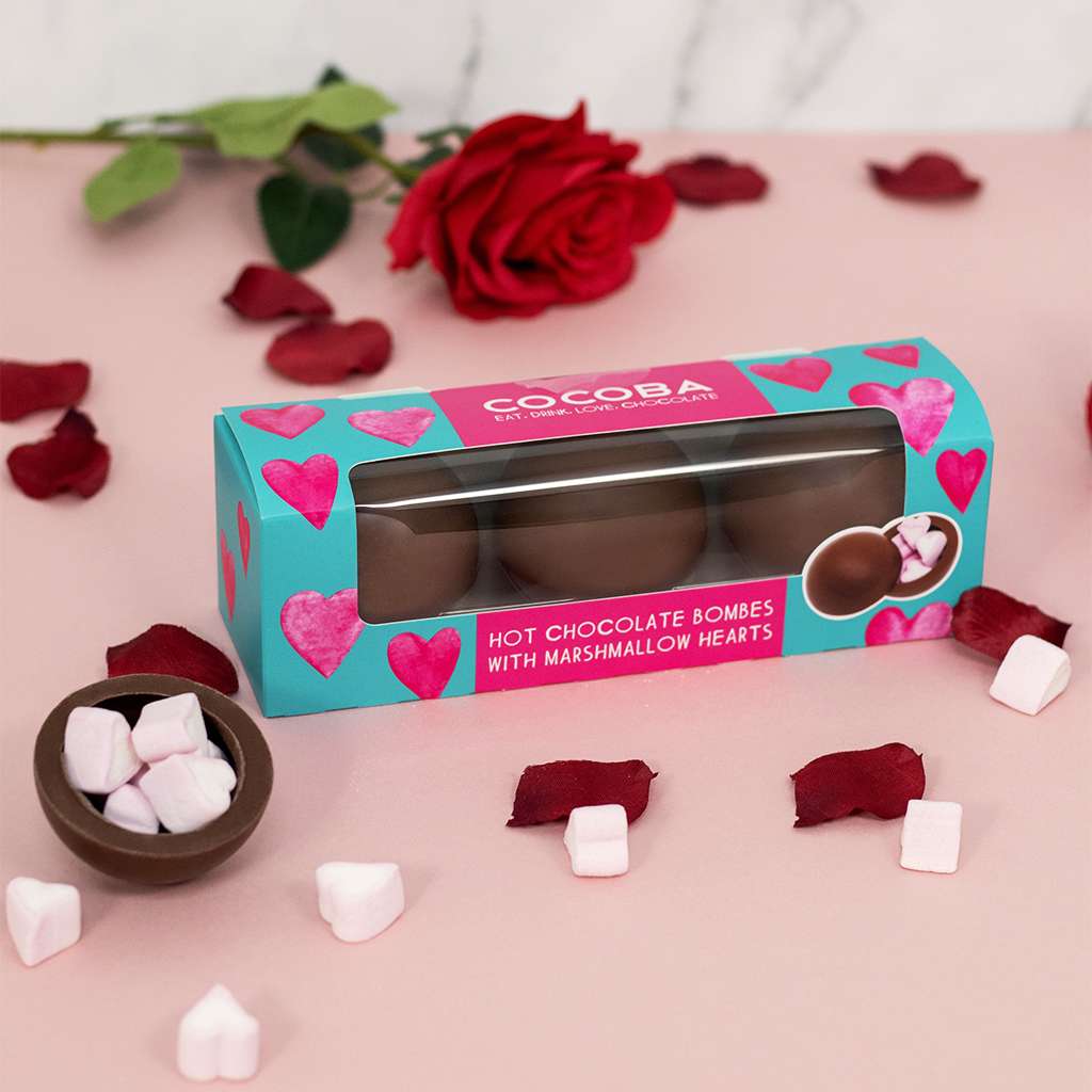 Heart Marshmallow Hot Chocolate Bombes