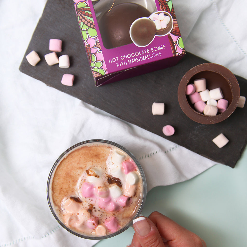 Milk Chocolate Hot Chocolate Bombe with Marshmallows