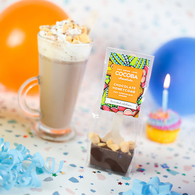 Hot Chocolate Spoon with Honeycomb Pieces