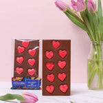 Milk Chocolate Bar topped with Jelly Hearts