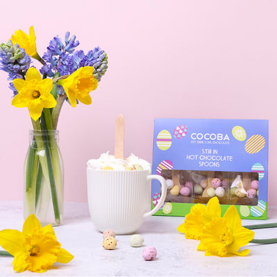 Easter Hot Chocolate Spoon Set with Mini Eggs