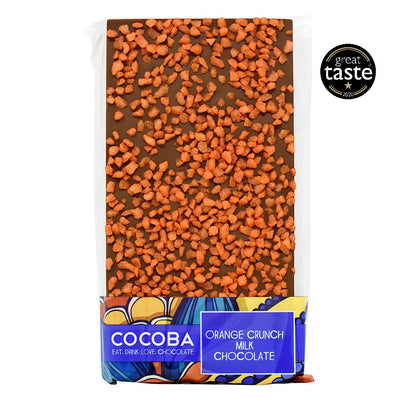 Orange Crunch Milk Chocolate Bar_Great Taste Award Winner 2020_wrapped