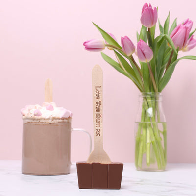 Personalised Milk Chocolate Hot Chocolate Spoon Gift