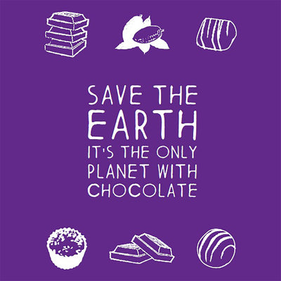 Save the earth, it's the only planet with chocolate Greeting Card