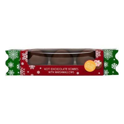 Salted Caramel Hot Chocolate Bombe Christmas Cracker