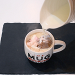 Hot Chocolate Bombe with Marshmallows Pouring