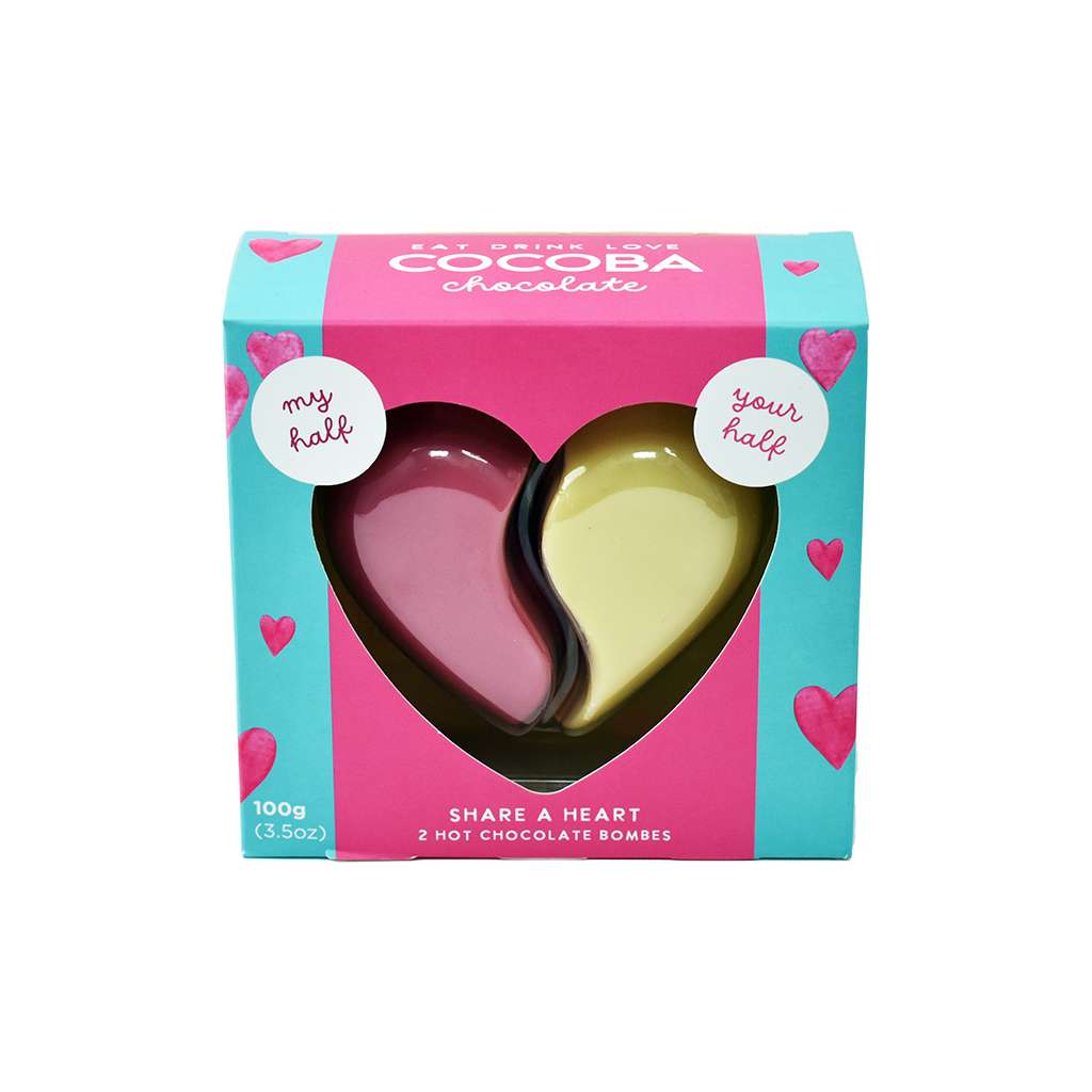 Sharing Heart Hot Chocolate Bombe for Two – Cocoba