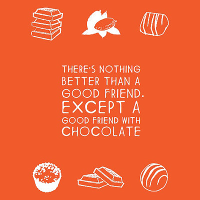 There's nothing better than a good friend except a good friend with chocolate Greeting Card