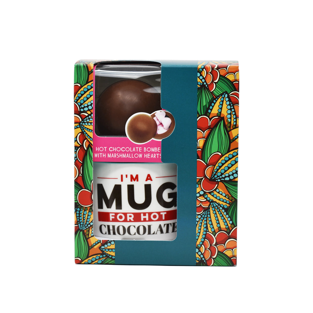 Heart Marshmallow Hot Chocolate Bombe & Mug Gift Set