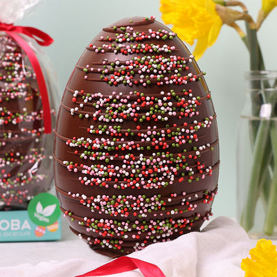 Vegan Milk Chocolate Easter Egg with Sprinkles