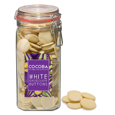 White Chocolate Buttons with Jar
