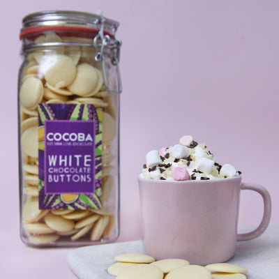 Jar of Giant White Chocolate Buttons