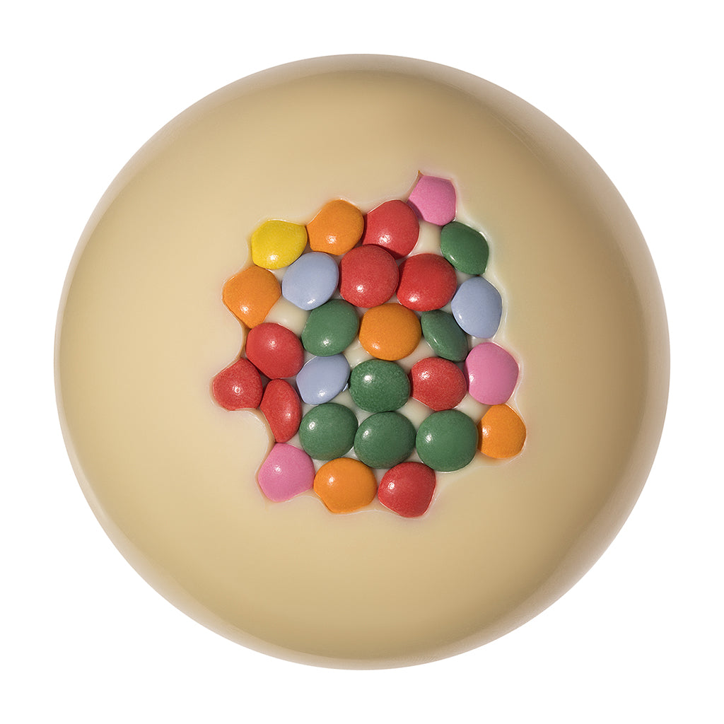 White Chocolate Candy Coated Christmas Bauble