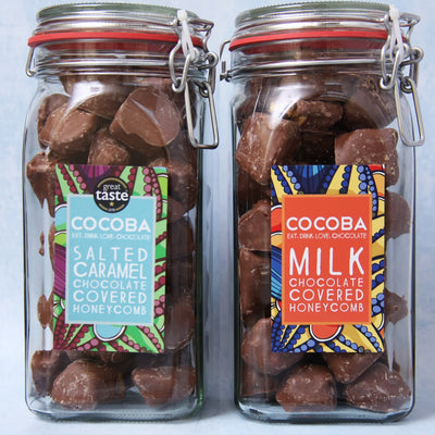 Milk Chocolate Covered Honeycomb Jars